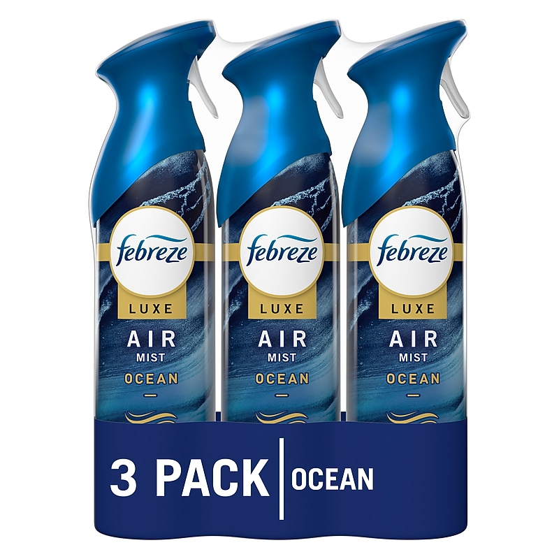 Febreze Air Mist Luxe Air Freshener Spray, Ocean Scent, 8.1 oz., 3/Pack (5549/38885) image 1