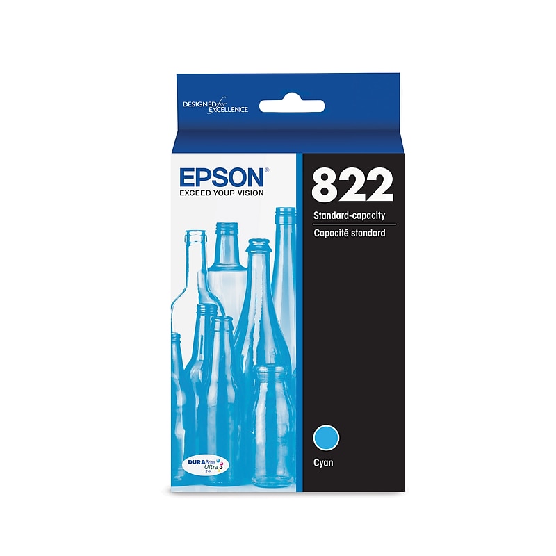 Epson T822 Cyan Standard Yield Ink Cartridge (T822220-S) image 1