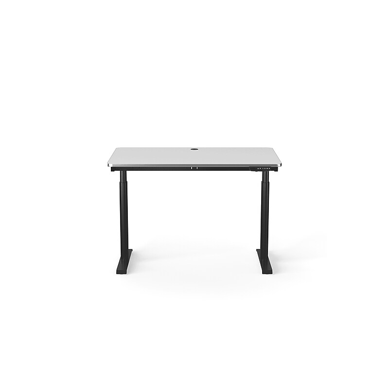 VersaDesk PowerLift 48"W Electric Rectangular Adjustable Standing Desk, White/Black (PLSDR4830-BW-APP) image 1