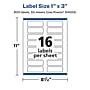 Avery Laser/Inkjet Rectangle Multipurpose Labels, 1" x 3", White, 800 Labels/Box (94224)~#|#~7EBCCD00-B105-447A-B5737BE5403CA8FD_sc7