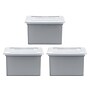 Iris 35 Quart Storage Container, Plastic, Gray, 3/Pack (500166)~#|#~7EBE3798-4520-4C56-A91A30E2A48FC2D2_sc7