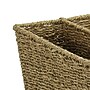 Household Essentials 13" Wicker Magazine Rack Handwoven Seagrass with Divider and Handle, Natural (HHML-5642)~#|#~7EBE7FB0-2520-404F-997B47CC04F6C86F_sc7