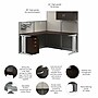 Bush Business Furniture Office in an Hour 63"H x 65"W L-Shaped Cubicle Workstation, Mocha Cherry (WC36894-03STGK)~#|#~7EC92A2D-866D-48BD-A11D4B55B4A4A554_sc7