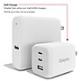 Staples TECH GaN USB-A/USB-C Wall Charger with Cable, 65W, White (ST62326)~#|#~7ECEAEC1-6ADB-438F-8D7F76FD2AE4AE78_sc7