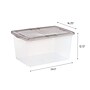 Iris 58 Quart Snap Top Plastic Snap Closure Storage Bin, Clear (500220)~#|#~7ED68711-5B23-45D0-A09A4A7CBABD4851_sc7