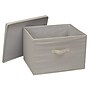 Household Essentials Large Stackable Folding Fabric Wide KD Storage Box With Lid, 12" x 18.5"x 15", 57.7 Qt., Cream (121-1)~#|#~7ED9B10A-2F1F-4A10-9E59CD4C1E01F600_sc7