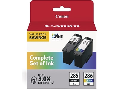 Canon PG-285 XL/CL-286 XL Black/Tri-Color High Yield Ink Cartridges, 2/Pack (6196C004) Sansujyuku sansujyuku.com