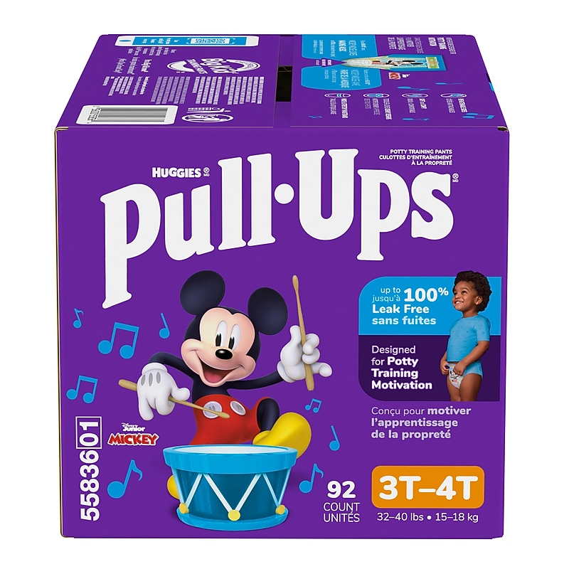 Huggies Pull-Ups Potty Training Pants, Boys 3T-4T, 92/Carton (45271) image 1