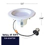 Bulbrite 9 Watt Adjustable 4" Integrated LED Recessed Downlight with E26 Quick Connect, 2700K Warm White, 650 Lumens, 4/Pack~#|#~7EDDFA68-0F4E-4F18-ACE81A802BD9F43B_sc7