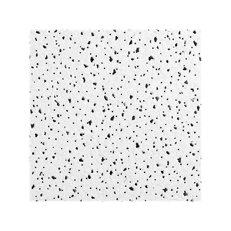 Armstrong CERAMAGUARD Fine Fissured Square Lay-In Edge Ceiling Tile, 24" x 24", White, 12/Carton (BP607A) image 1