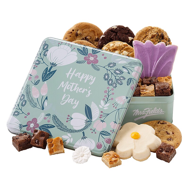 Mrs. Fields Mother's Day Meadow Flowers Medley Cookie Tin (24MDCTIN021) image 1