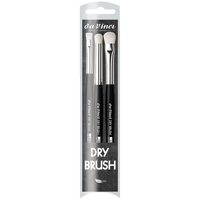 da Vinci DRY BURSH Mixed Media Synthetic Bristle, Miniature Painting Brushes, 3/Pack (DVXVA41790) image 1