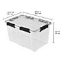 Sterilite 54 Quart Gasket Box with Lid, Plastic, Clear/Black (39349004)~#|#~7EE61628-B164-4073-8764B4802AB937EC_sc7