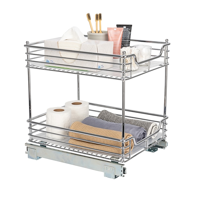 Household Essentials Glidez Metal Organizer, Chrome (61724-1) image 1