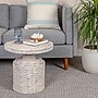 Storied Home Hand-Woven Water Hyacinth Table, White-Washed (EC1643)~#|#~7EE65637-A076-41DA-AE196B3DC8C8CA35_sc7