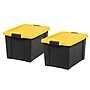Iris Stor-It-All 78.5 Quart Storage Container with Lid, Plastic, Black, 2/Pack (540016)~#|#~7EE6A2D1-5437-4DB0-AF86997EAF417C70_sc7