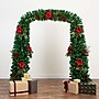 Nearly Natural 8-ft Pre-Lit Artificial Holiday Green Christmas Pine Archway with 650 Multifunction Warm White LED Lights (T4841)~#|#~7EE79DF2-AED7-4F03-B28239773ECDD1A8_sc7