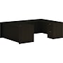 HON Mod 66"W x 96"D U-Shaped Computer Desk with 2 Support Pedestals, Java Oak (HLPL6696UDESKJA1)~#|#~7EEC1459-0B72-4FC8-91848119FCD7391B_sc7