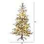 Nearly Natural 6-ft Pre-Lit Artificial Flocked Woodland Fir Christmas Tree with 150 Warm White LED Lights (T4792)~#|#~7EEF2463-B2B3-40DF-B9071A112D93C17E_sc7