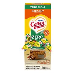 Coffee mate Singles Sugar Free Hazelnut Liquid Creamer, 0.375 oz