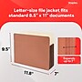 Staples Expanding File Pocket with Tyvek‑Reinforced Gussets, Letter Size, 7‑Inch Expansion, Straight‑Cut Tab, Brown – 5/Pack~#|#~7EF286DE-D1E9-4684-B8F1AD17C909909C_sc7