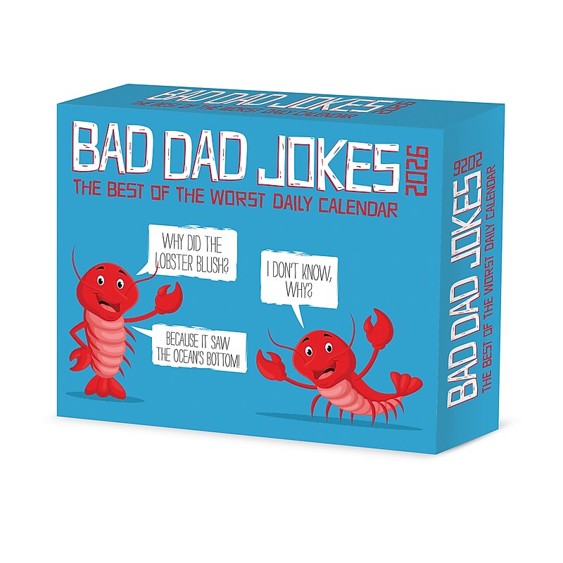 2026 Willow Creek Bad Dad Jokes 6.18" x 1.34" Daily Day-to-Day Calendar (53942X) image 1