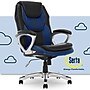 Serta Amplify Ergonomic Faux Leather Swivel Executive Chair, Blue (43673B)~#|#~7F08074C-250C-4995-ADC7FEB0DC04B83D_sc7