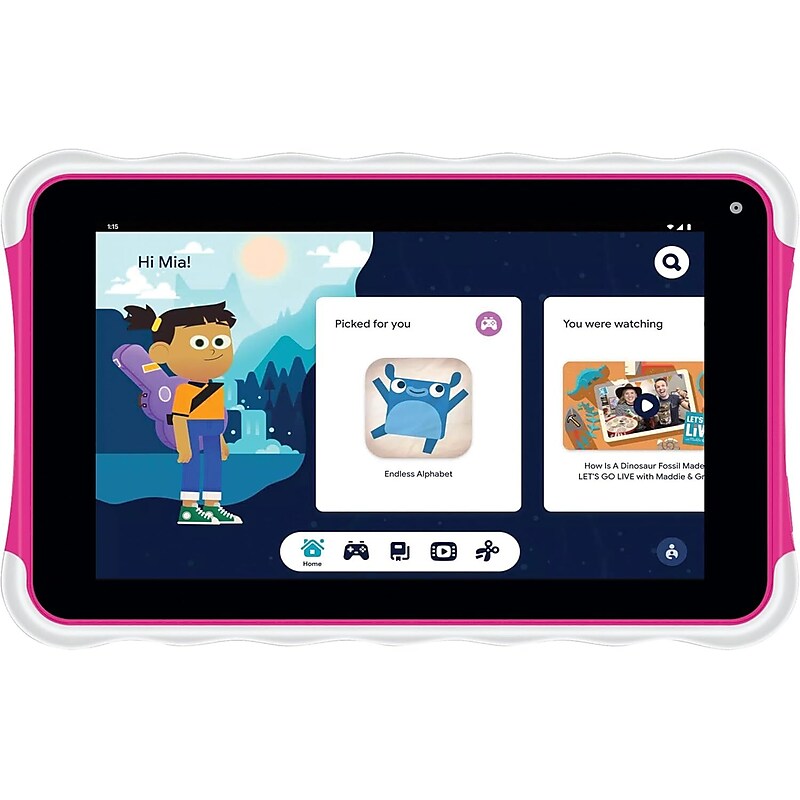 Supersonic Sonic7 Jr. 7" Kids Tablet, WiFi, 32GB Storage, Android 13, Pink (SC-779KT-PNK) image 1