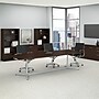 Bush Business Furniture 120W x 48D Boat Shaped Conference Table with Metal Base, Mocha Cherry/Silver (99TBM120MRSVK)~#|#~7F14CA8B-5C43-40EB-B6FCF3B5AFACE231_sc7