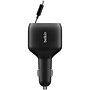 Belkin BoostCharge Retractable Car Charger, 75W, 2.46ft., Black (CCC001FQBK)~#|#~7F159685-4124-4AC7-96AFD6B1B35A6CF7_sc7
