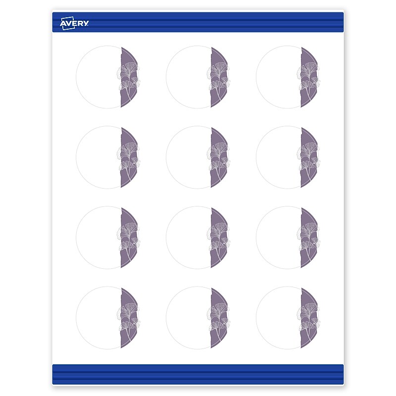 Avery Floral Design Matte Blank Card, White, 120/Pack (S00-F4T) image 1