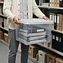Staples 20 Qt. Latch Lid Storage Bin, Clear (270018/250296)~#|#~7F207315-5338-45D6-A5484457B9484871_sc7