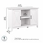 Bush Furniture Key West 30" Accent Cabinet with Doors and 4 Shelves, Pure White Oak (KWS146WT-03)~#|#~7F2223FD-0107-45C5-99224D763406D72E_sc7