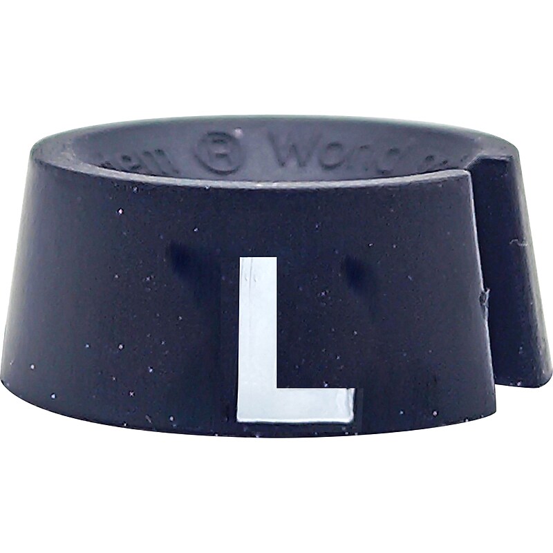 Mark Bric Plastic Size Marker, L, Black/White, 25/Pack (SM25LBW) image 1