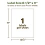 Avery EcoFriendly Laser/Inkjet Multipurpose Labels, 8-1/2" x 11", White, 10/Pack (94269)~#|#~7F26B05C-0DD0-45B7-81290396BA6141AA_sc7
