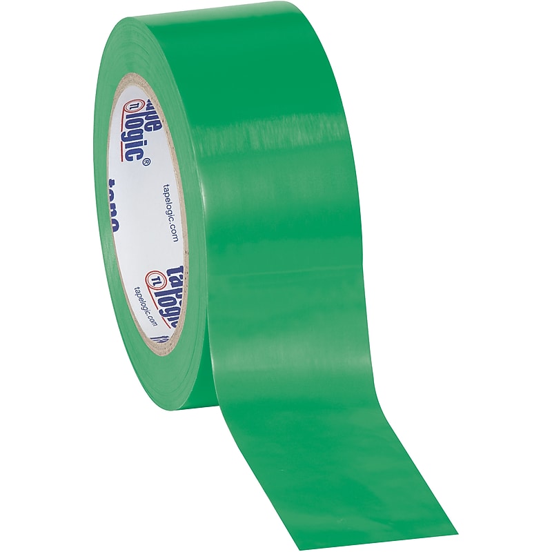 Tape Logic 2" x 36 yds. Solid Vinyl Safety Tape, Green,  3/Pack (T92363PKG) image 1