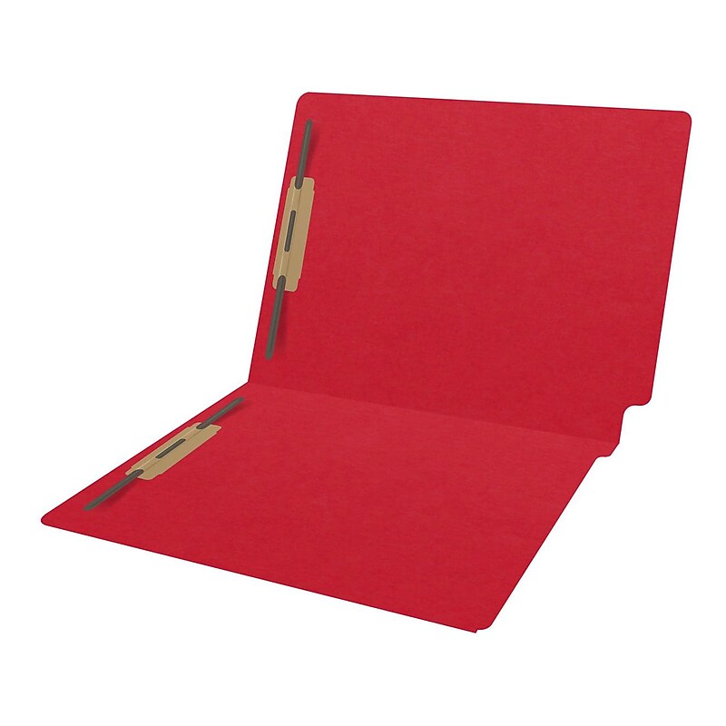 Medical Arts Press Heavy-Duty End Tab File Folder, Straight Cut, Letter-Size, Red, 40/Box (S-09459-RED) image 1