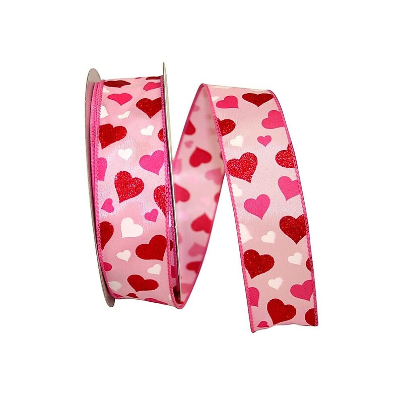 JAM Paper Valentine's Day Ribbon, Pink (52640340656) image 1