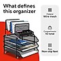 TRU RED™ All-In-One 10-Compartment Wire Mesh Compartment Storage, Matte Black (TR57530)~#|#~7F32ED5D-4AF6-4F96-91BF344194E3E89A_sc7