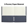 Staples Smooth 2-Pocket Paper Folder, Navy, 25/Box (27539-CC)~#|#~7F34A020-5088-410A-826136FA60D04487_sc7