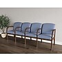Lesro Weston 4-Seat Tandem Seating, Chambray Light Navy/Riftwood Walnut(WS4103.WRW-01CHLN)~#|#~7F354589-B029-41D9-89E73EB69F2BC33E_sc7