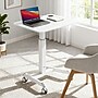 Mount-It! Metal Height-Adjustable Sit-Stand Mobile Laptop Cart with Lockable Wheels, White (MI-7975)~#|#~7F360784-4138-413A-95305BC74711AC9F_sc7
