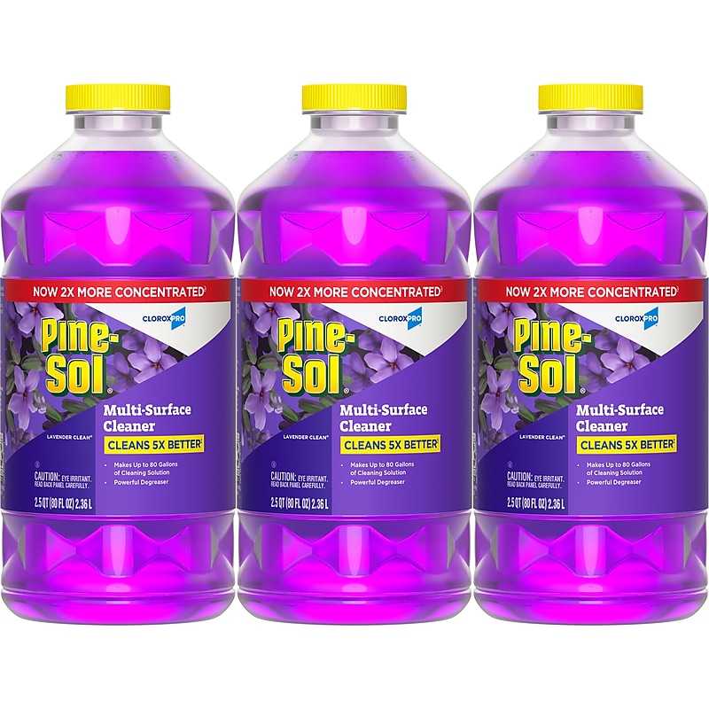Pine-Sol Multi-Surface Cleaner/Degreaser, Lavender Clean Scent, 80 Fl. Oz. 3/Carton (60608CT) image 1