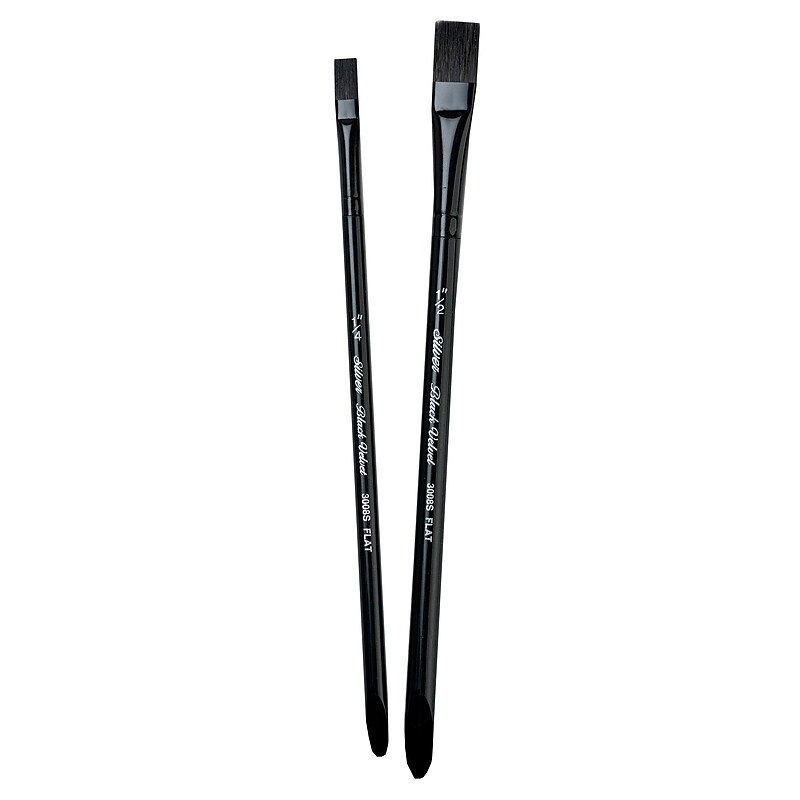 Silver Brush Black Velvet Square Wash Brushes, 2/Set (SLVBV3058) image 1