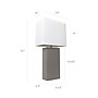 Elegant Designs Leather 21" LED Table Lamp, Gray, 2/Pack (LC2000-GRY-2PK)~#|#~7F3AB638-DCE0-43F5-BA9B43D9963C8E40_sc7