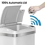 halo Stainless Steel Rectangular Sensor Trash Can with AbsorbX Odor Control System and Fragrance, White, 2.5 Gal. (SC02SW)~#|#~7F40FF34-98D0-4437-97E7596BC852FD49_sc7