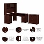Bush Furniture Cabot 60"W L Shaped Computer Desk with Hutch and Lateral File Cabinet, Harvest Cherry (CAB005HVC)~#|#~7F48A260-D601-4D45-98079427CC99BC30_sc7