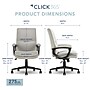 Click365 Ergonomic Velvet Swivel Executive Chair, Gray (CCHR10024C)~#|#~7F4B8414-5453-4F18-93786C0A10AE34E3_sc7