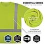 GloWear 8282 High Visibility Short Sleeve T-Shirt, ANSI Type R Class 2, Lime, X-Small (21831)~#|#~7F4B9DEF-76F7-4F7D-BA9439A8A9F01495_sc7