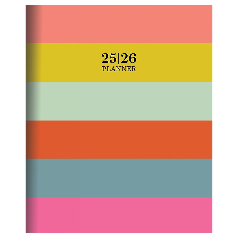 2025-2026 TF Publishing Super Stripe 9" x 11" Academic Year Monthly Planner, Paperboard Cover, Multicolored (AY26-4510) image 1